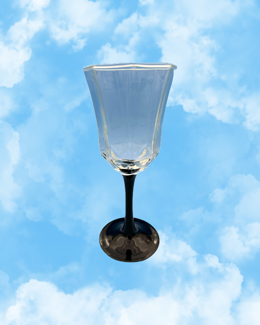 Verre à pied vintage Luminarc modèle Octime pied noir